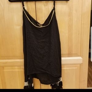 Skemo Black Beaded Tank Top NWT SZ M or L NWT